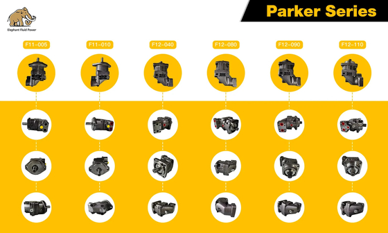 F11 Série F12 Motor hidráulico Parker F12-125-MF-IV-D-000-000-0